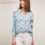 ESPRIT EDC 2016夏新品女士复古印花长袖衬衫-056CC1F024