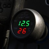 车载温度计 汽车电压检测表 多功能USB手机充电器 三合一