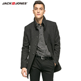 JackJones杰克琼斯男含羊毛修身中长款毛呢大衣外套E|216127005