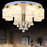 现代简约个性时尚大气艺术客厅卧室餐厅遥控LED水晶玻璃吸顶灯