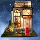 diy小屋 手工制作房子拼装模型大型别墅创意玩具男孩女生生日礼物