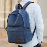潮流帆布包男包休闲双肩包 学生书包户外背包 短途旅行包电脑包