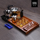 尚明功夫茶具套装四合一整套玻璃茶具道过滤花茶壶电磁炉柯木茶盘