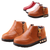 2014秋冬款韩版儿童马丁靴骑士靴男童短靴女童皮靴保暖雪地靴皮鞋