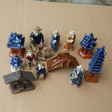 假山盆景小配件 山水人物水族造景喷泉装饰 吸水石陶瓷摆件包邮
