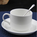 景德镇优质骨瓷咖啡杯碟英式纯白咖啡杯套装欧式茶杯陶瓷杯牛奶杯