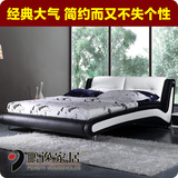 品牌床现代简约真皮床 双人床1.8米1.5chuang时尚个性床创意床717