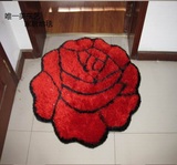 南韩丝地毯玫瑰花客厅卧室茶几床前飘窗卫浴防滑脚门地垫喜庆包邮