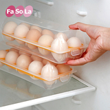 日本fasola鸡蛋盒10格塑料蛋托 冰箱鸡蛋收纳盒 鸡蛋冷藏盒保鲜盒