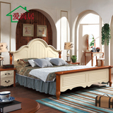 凯御诺家具 田园乡村1.5m橡木婚床1.8米实木美式双人地中海风格床