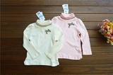 2015秋冬装韩版新款高领款女童装宝宝儿童长袖T恤打底衫