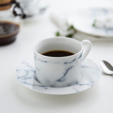 摩登主妇 大理石系列咖啡杯碟套装 欧式陶瓷咖啡杯 红茶杯碟套装