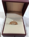 新款推荐！香港专柜代购 周生生18k玫瑰金 白金 钻石皇冠戒指