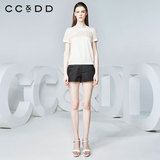 【有S码】CCDD2016夏装新款专柜正品女绣花短袖衬衫 时尚淑女上衣