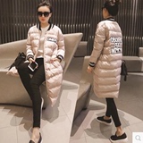 2015冬季新款女士韩版修身棉袄女装中长款棒球服棉衣棉服棉袄外套