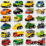 儿童玩具警车校车仿真回力合金车模工程车模型男孩玩具车玩具小车