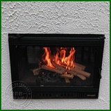 纽波特真火壁炉燃木嵌入式超大铸铁壁炉取暖器欧式别墅壁炉芯内嵌