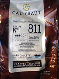 包邮 比利时进口 嘉利宝 黑巧克力豆粒 可可脂54.5% 2.5KG原装