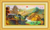 197饰品摆件素材油画装饰画墙画挂画162风景漂亮的山水油画