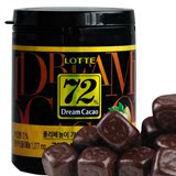 韩国进口 乐天Lotte72%纯黑巧克力90g罐