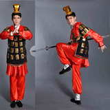 成人古代士兵演出服古装盔甲戏曲舞蹈表演花木兰服将男女军服汉服
