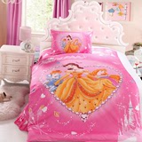 包邮正品迪士尼儿童床上用品四件套全棉三件套米奇公主男女孩卡通
