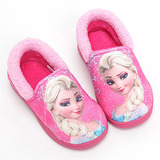 韩国进口正品代购Frozen冰雪奇缘儿童冬季加绒家居鞋 保暖拖鞋