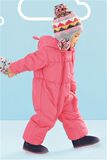 现货 英国next正品代购 2015冬季新品 女童玫粉色双拉链连体棉服