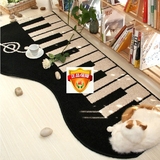 创意钢琴猫咪可爱儿童地毯 卡西迪加厚个性床前边垫子特价 卧室其