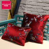 古典中国风红木沙发抱枕现代新中式绒布刺绣花抱枕沙发椅子靠垫套