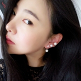 s925珍珠耳钉女耳环纯银时尚气质日韩国长款甜美个性潮人耳坠饰品