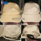 韩国正品代购NBA专柜直邮 16新男女同款户外鸭舌帽 字母棒球帽