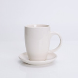 简约马克杯碟套装欧式纯色咖啡杯牛奶早餐杯子碟子雀巢冲饮杯创意