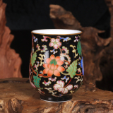 景德镇 仿古陶瓷杯 珐琅彩瓷杯 纯手工绘制精品瓷器 茶杯摆件饰品