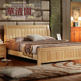 实木1.8米双人床现代简约橡木1.5 1.2m小户型单人简单特价儿童床