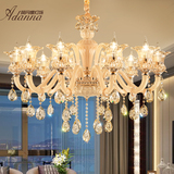 阿丹娜客厅蜡烛水晶吊灯LED欧式水晶吊灯现代大气卧室餐厅吊灯具