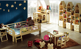 芬兰进口环保松木护栏床儿童床婴儿床尖顶书柜餐椅幼儿桌椅衣帽架