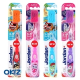 韩国进口Jordan宝宝牙刷训练牙刷婴幼儿牙刷2段3-5岁用4色可选