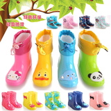 两周女童卡通动物雨鞋2-4岁小童加绒套幼儿园雨靴子防水中筒靴