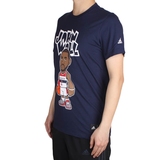阿迪达斯NBA篮球卡通男子短袖休闲运动T恤衫AY0223 AY0220 AY0221