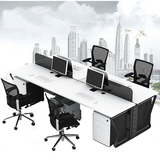 简约现代职工桌4人位组合屏风工作位单人电脑办公桌家具上海包邮