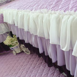 定做韩式田园沙发垫纯棉布艺坐垫防滑蕾丝纯色沙发套沙发巾飘窗垫
