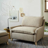 美式乡村欧式单人沙发老虎椅客厅组合北欧宜家风格后现代简约沙发