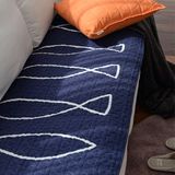 韩国代购 北欧简约沙发垫 蓝色沙发防滑垫 全棉宜家风沙发垫