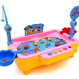 充电大号宝宝早教益智电动钓鱼机鱼池1-3-6岁儿童磁性钓鱼玩具可