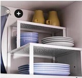 宜家代购瓦瑞拉搁板插件白色厨房搁架板碗架杯子架厨房整理架正品