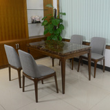 唯美家具北欧宜家风格大理石餐桌椅组合实木餐台现代简约欧式饭桌