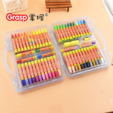 掌握605B-48色丝滑油画棒无毒蜡笔可水洗蜡笔儿童绘画笔