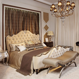 欧式床1.8米双人床 实木床 新古典公主床 奢华婚床 卧室床 布艺床