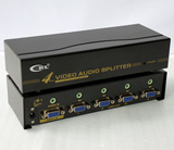新款2014 CKL-104S 4口带音频信号 vga 分配器一分四VGA分屏器